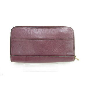 Chloe long wallet round leather purple zipper